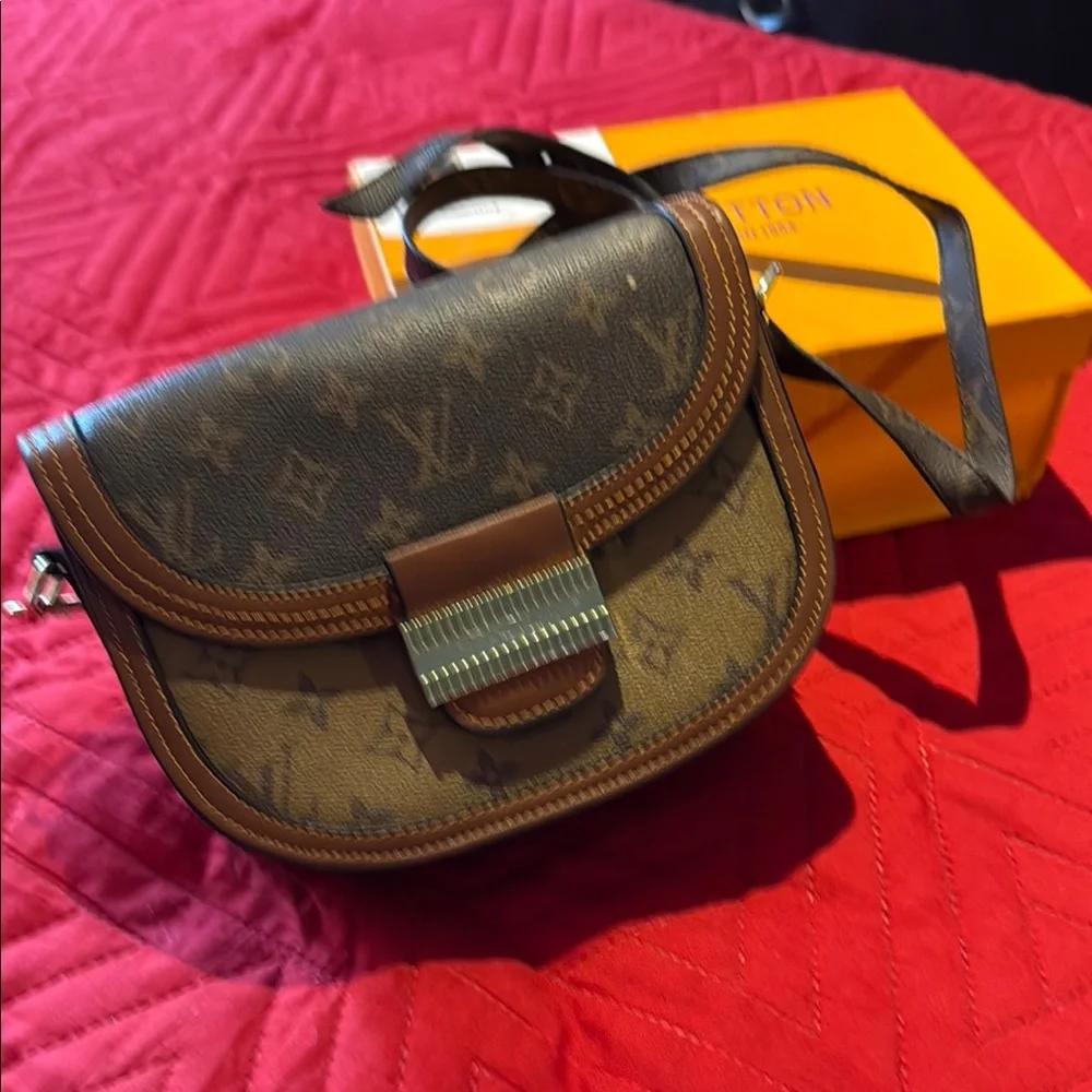 Monogram Brown Crossbody Bag - Picture 1 of 3